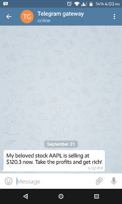 telegram stock